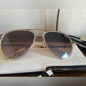 Quay Gold Aviator Sunglasses